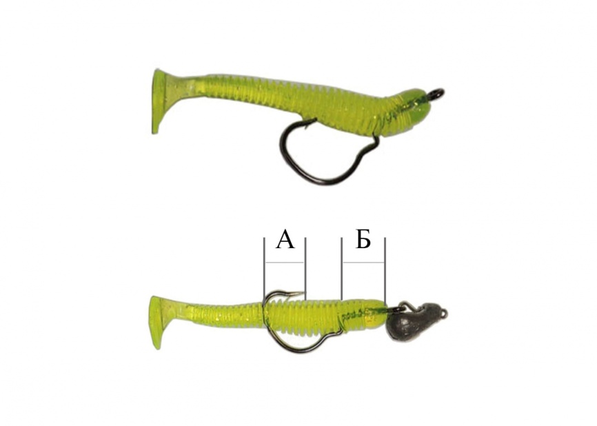 DOUBLE LOCK WORM, №1/0 (4 шт) фото 4